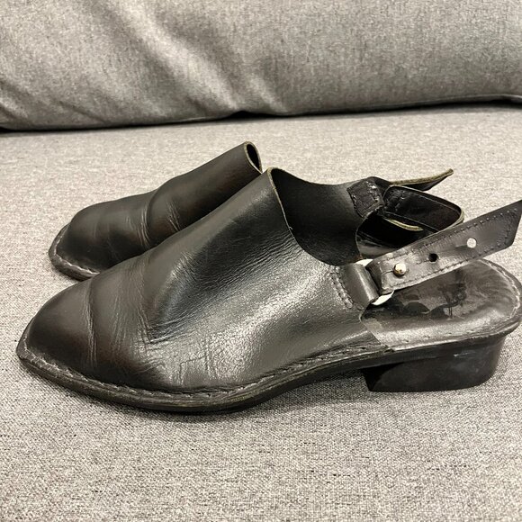 Hilos Women Aurora Black Handcrafted Slingback Mules Size 9 - Picture 3 of 10